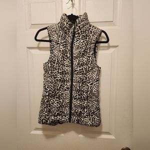 Betsy Johnson Leopard puffer vest